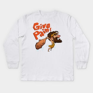 cartoons give pain Kids Long Sleeve T-Shirt